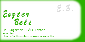 eszter beli business card